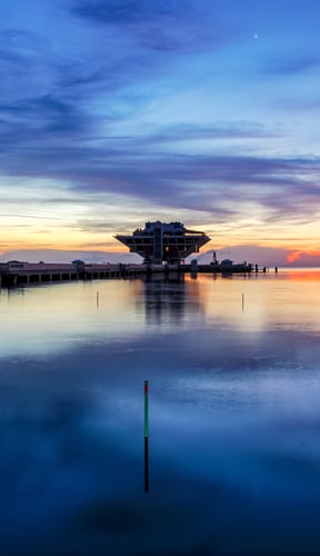 St. Petersburg waterfront with city skyline and bay views